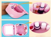 Modeling Makeup Pouch Bag , Pink Convenient Vanity Holographic Makeup Bag