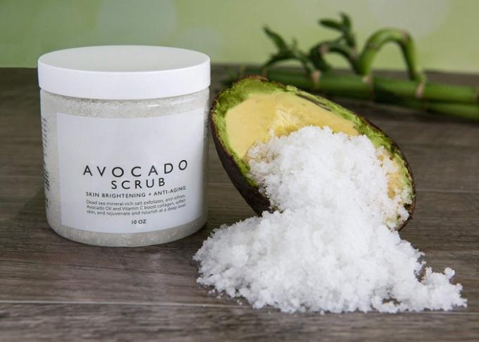 Avocado Brightening Body Scrub With Vitamin C / Avocado Oil Dead Skin Revealing