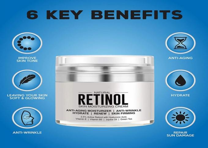 Retinol Organic Anti Aging Face Cream , White Fine Lines Beeswax Face Cream