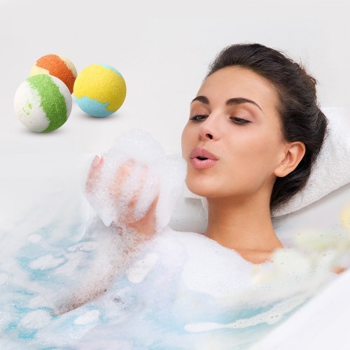 Single Color 12 Fizzy Bubble Bath Bombs , Organic Vegan Spa Bath Bomb Kit