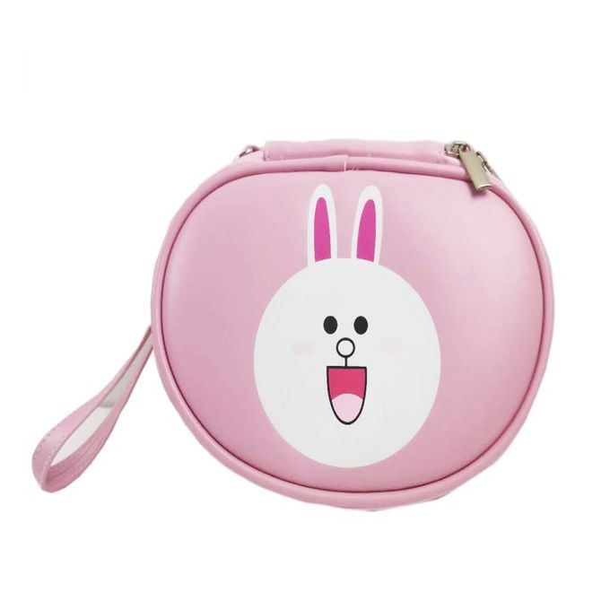 Cartoon Cute Rose Gold Makeup Bag , Rabbit Shaped PU Travel Beauty Bag
