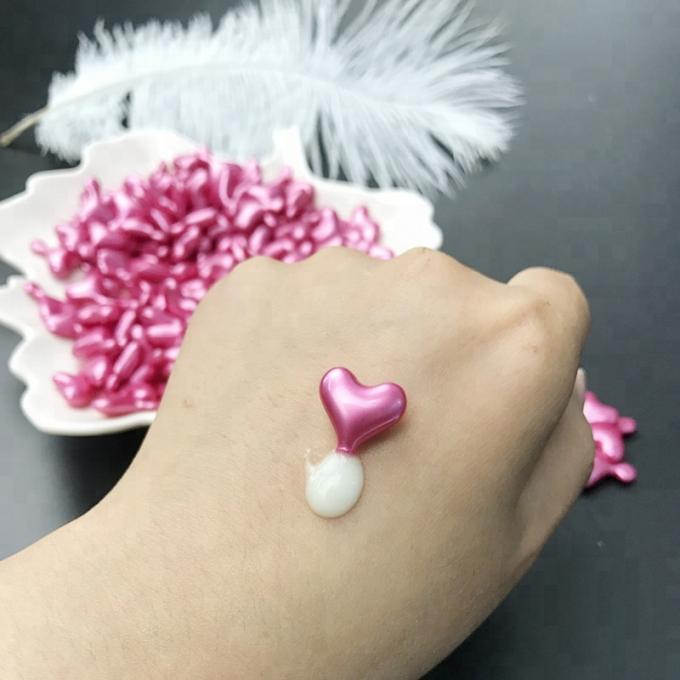 Moisturizing / Hydrating Night Face Serum Capsules Pink Heart Shape For Adult