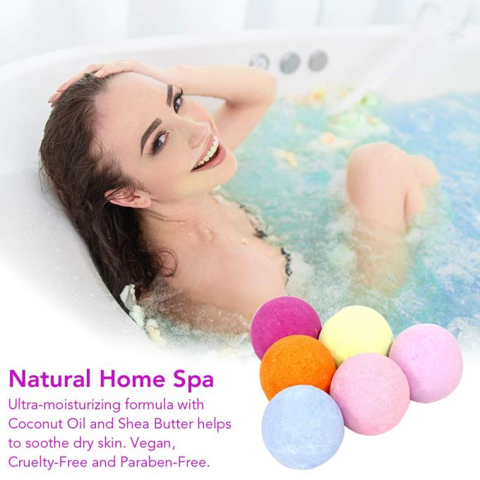 Body & Earth 6 - Piece Large Bath Fizz Balls Infused With Shea Butter And Sea Salt
