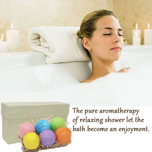 Organic Essential Oil Salt Body Bubble Bath Bombs Relieves Fatigue For Shower